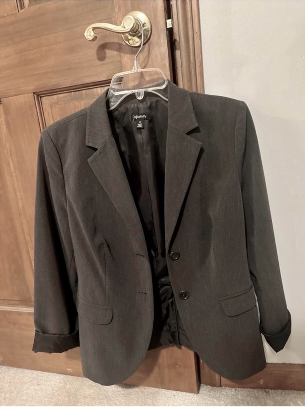 Worthington Dark Charcoal Two-Button women’s Blazer